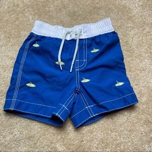 Baby Gap Blue W / Submarines Swim Trunks Size 18-24 Months